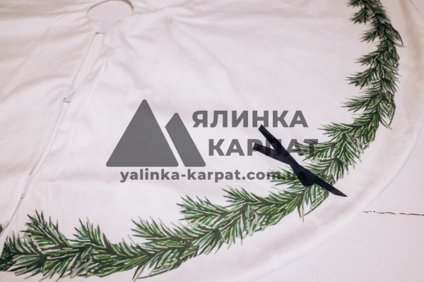 Коврик під ялинку Білий 100 см., Код товару:QMST(221)
