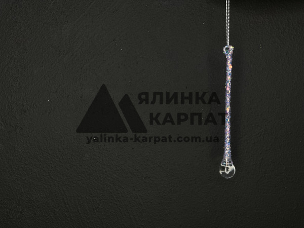 Скляна Борулька-Крапля Прозора з глітером, Код товару:YUSL8-111